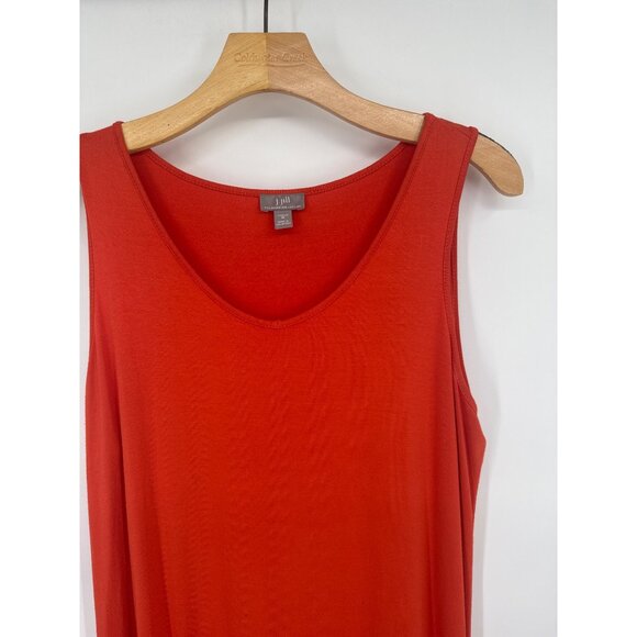 J. Jill Wearever Collection Sleeveless Stretch Maxi Dress orange maxi knit - Picture 2 of 5